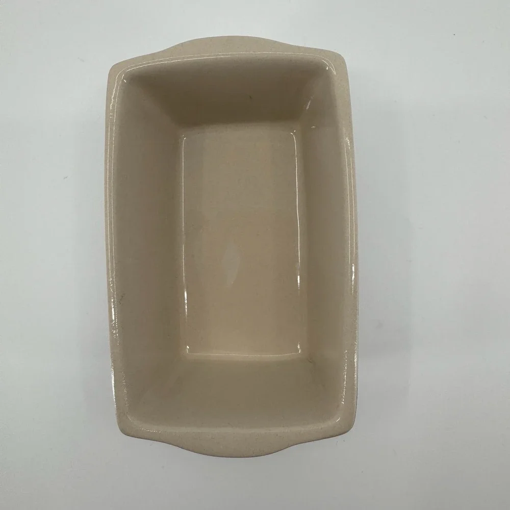 Vtg Garden Ridge Christmas Cats Mini Loaf Pan Ceramic Winter Baking Dish Holiday